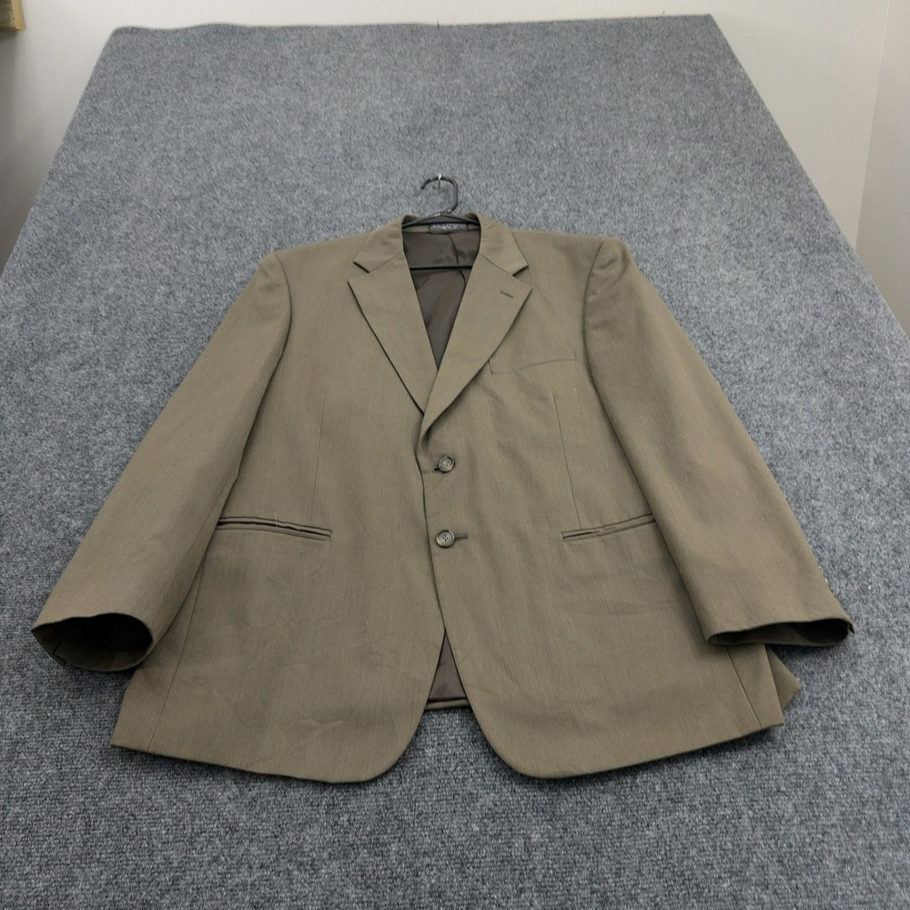 Bert Pulitzer Blazer Mens‎ 44S Tan Solid Two Button Sport Coat Classic